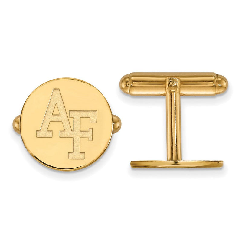 14K Gelbgold Gold Logoart Vereinigt Staaten Luft Kraft Akademie A-f Manschette Knöpfe