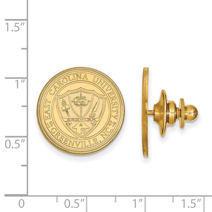 14K Gelbgold Gold Logoart Ost Carolina University Wappen Manschette Knöpfe