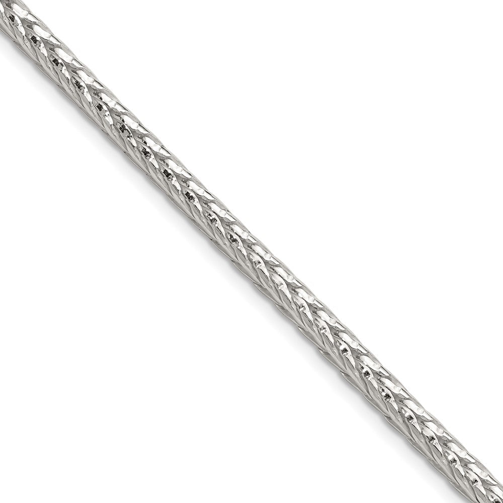 Sterlingsilber 3.8mm Diamantiert Rund Franco 30 Zoll Kette