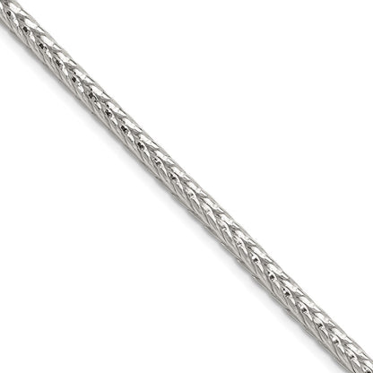 Sterlingsilber 3.8mm Diamantiert Rund Franco 30 Zoll Kette