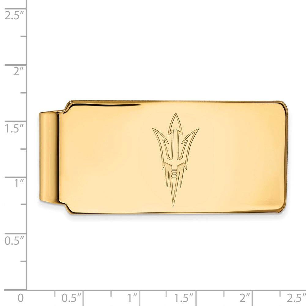 14K Gelbgold Gold Logoart Arizona State University Pitchfork Geldklammer