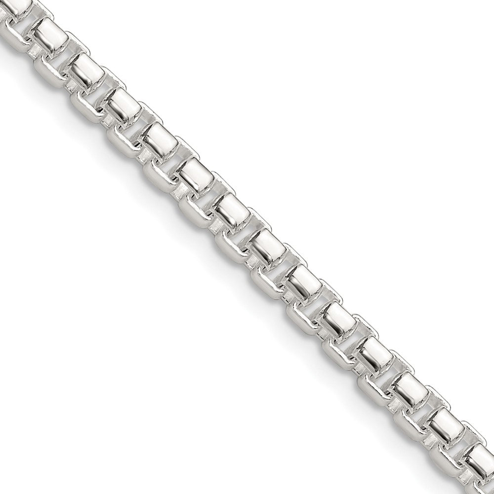 Sterlingsilber Poliert 4mm Rund Venezianer 30 Zoll Kette