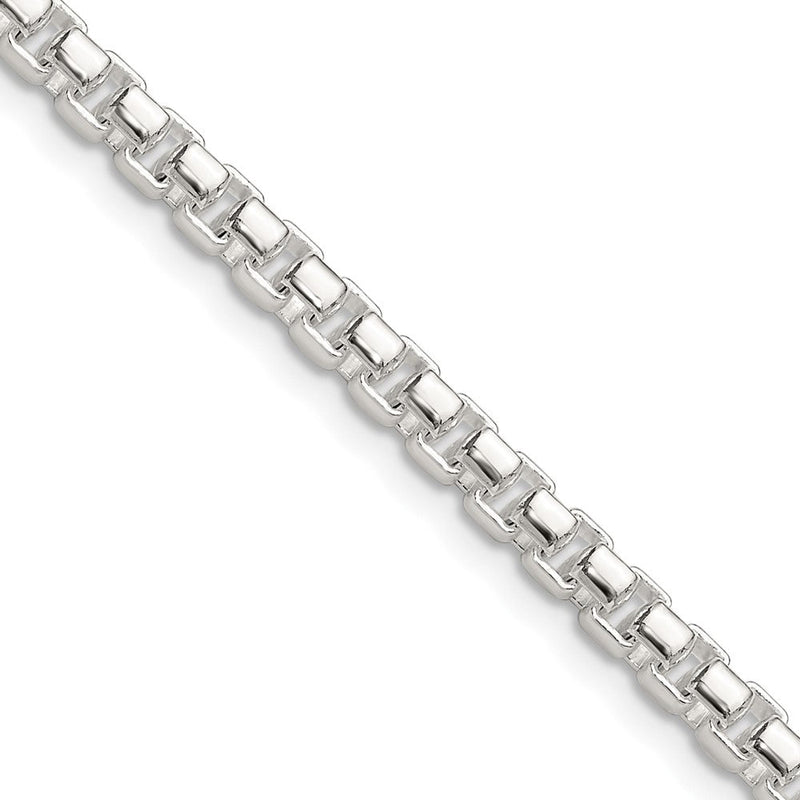 Sterlingsilber Poliert 4mm Rund Venezianer 30 Zoll Kette