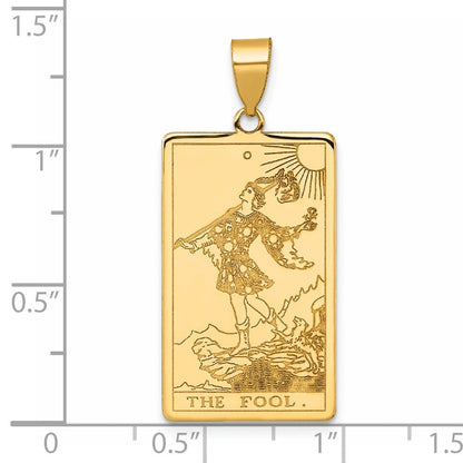 14K Gelbgold The Fool Tarot Card Anhänger