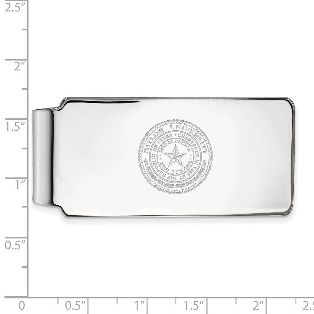 10K Weißgold Logoart Baylor University Wappen Geldklammer
