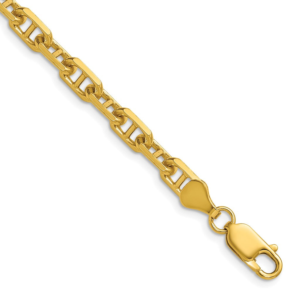 14K Gelbgold 5.7mm Diamantiert Marine Anker Halskette