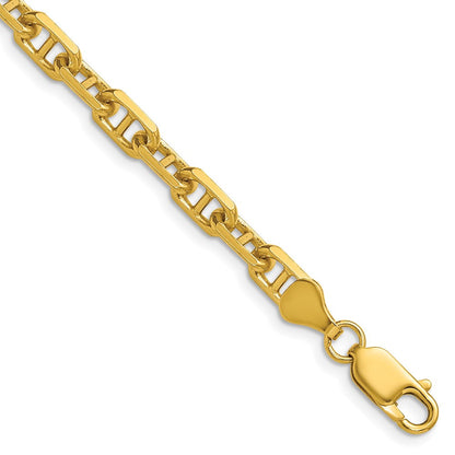 14K Gelbgold 5.7mm Diamantiert Marine Anker Halskette