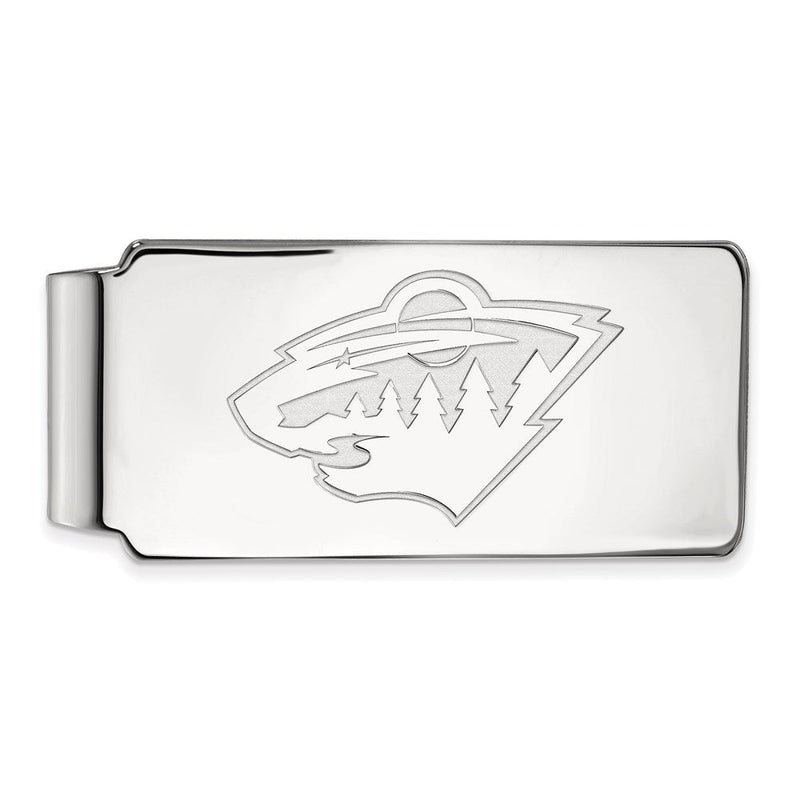 14K Weißgold Nhl Logoart Minnesota Wild Geldklammer