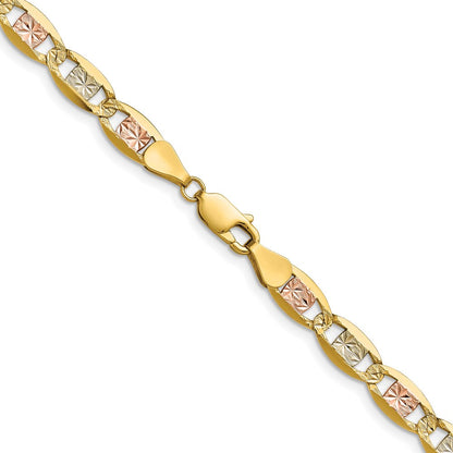 14K Tricolor Gold 6.1mm Tricolor Gold Pavé‚ Valentino Halskette