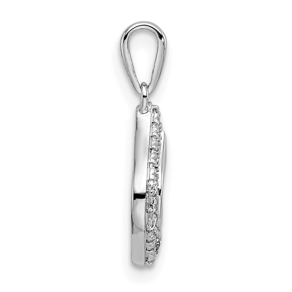 14K Weißgold Diamant-Anhänger im Vintage-Stil, 0,25 ct