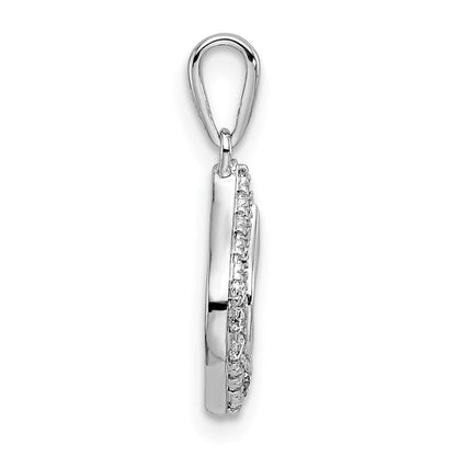 14K Weißgold Diamant-Anhänger im Vintage-Stil, 0,25 ct