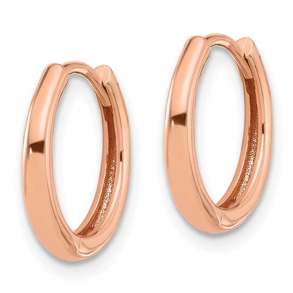 14K Roségold Poliert Klappbar Creolen