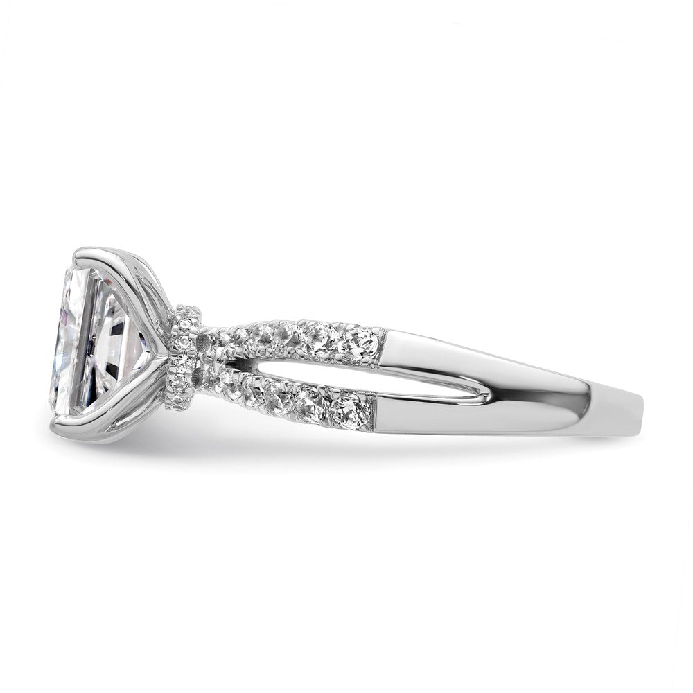 True Origin 14K Weißgold 2 5/8K Labor gezüchteter Diamant VS+ F+ Komplett Radiant-Verlobungsring