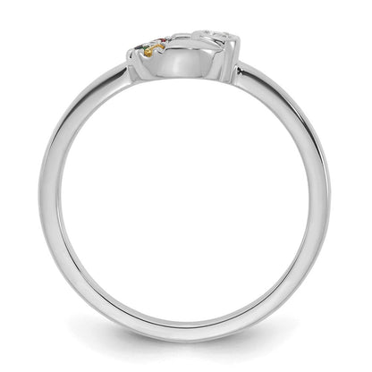 14K Weißgold Diamant-Cluster-Verlobungsring