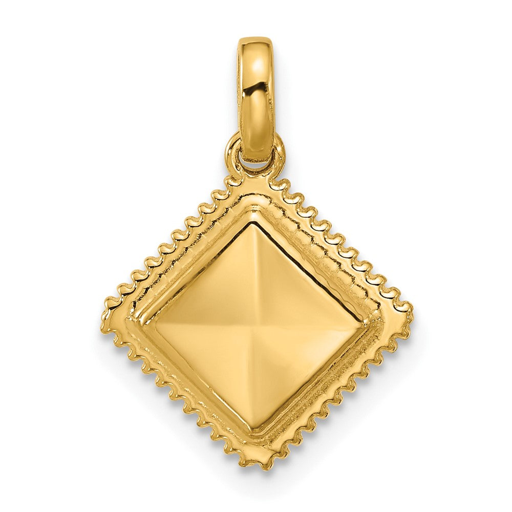 14K Gelbgold Fancy-Ravioli-Charm