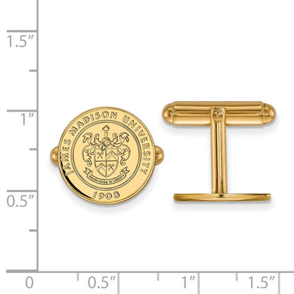 14K Gelbgold Gold Logoart James Madison University Wappen Manschette Knöpfe