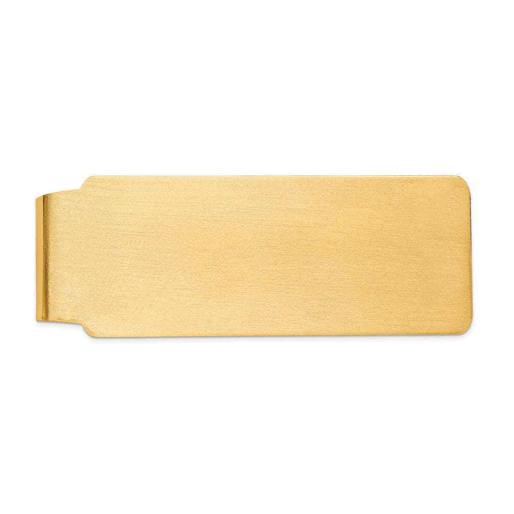 14K Gelbgold Herren Satiniert Finish Geldklammer