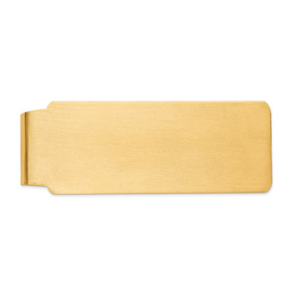 14K Gelbgold Herren Satiniert Finish Geldklammer