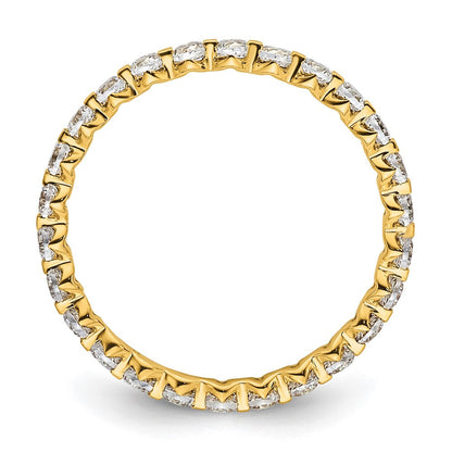 True Origin 14K Gelbgold 7/8 Karat Im Labor Gezüchtet Diamant Vs+ F+ Größe 4 Komplett Memoire Ehering Ring