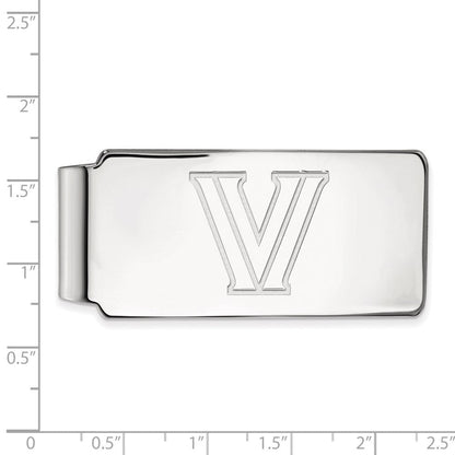14K Weißgold Logoart Villanova University Buchstabe V Geldklammer