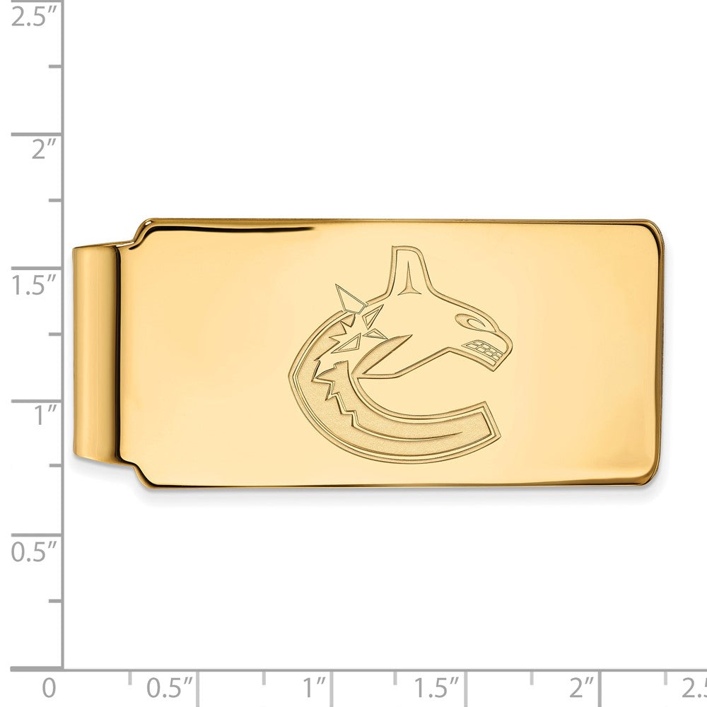 10K Gelbgold Gold Nhl Logoart Vancouver Canucks Geldklammer