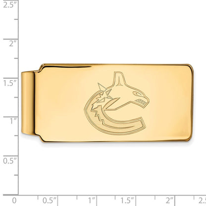 10K Gelbgold Gold Nhl Logoart Vancouver Canucks Geldklammer