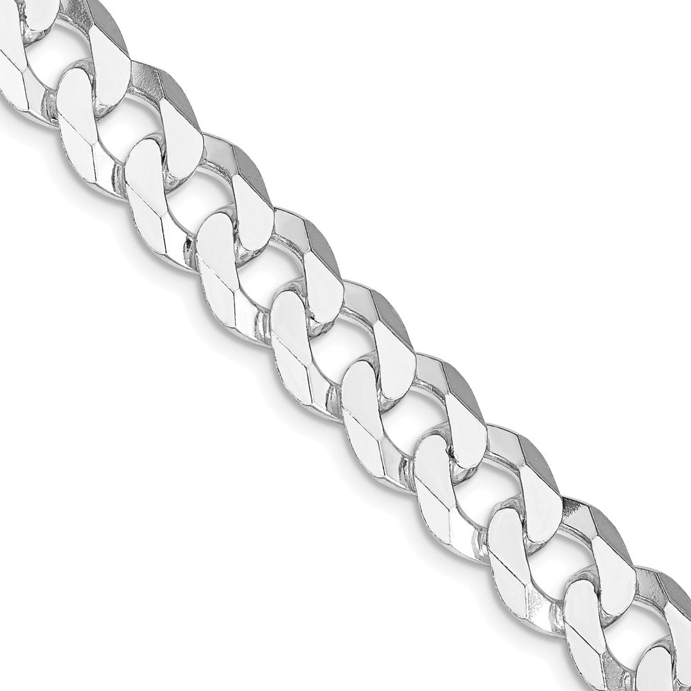 Sterlingsilber Rhodiniert 10.6mm Abgeschrägt Panzer 26 Zoll Kette