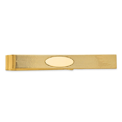 14K Gelbgold Herren Gerillt Engravabletie Stab