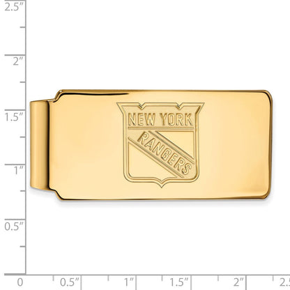 14K Gelbgold Gold Nhl Logoart New York Rangers Geldklammer