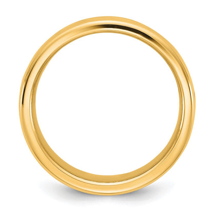 14K Gelbgold 9 mm Ehering mit europäischer Komfort-Passform