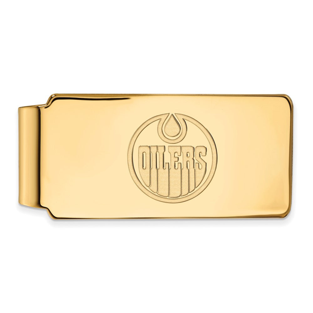 14K Gelbgold Gold Nhl Logoart Edmonton Oilers Geldklammer