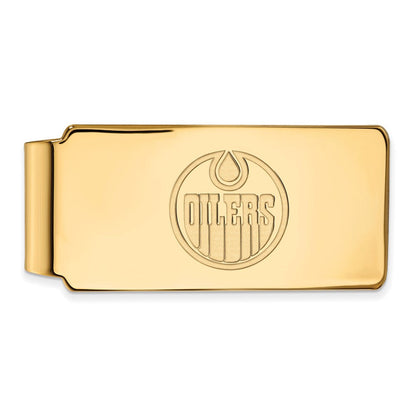 14K Gelbgold Gold Nhl Logoart Edmonton Oilers Geldklammer