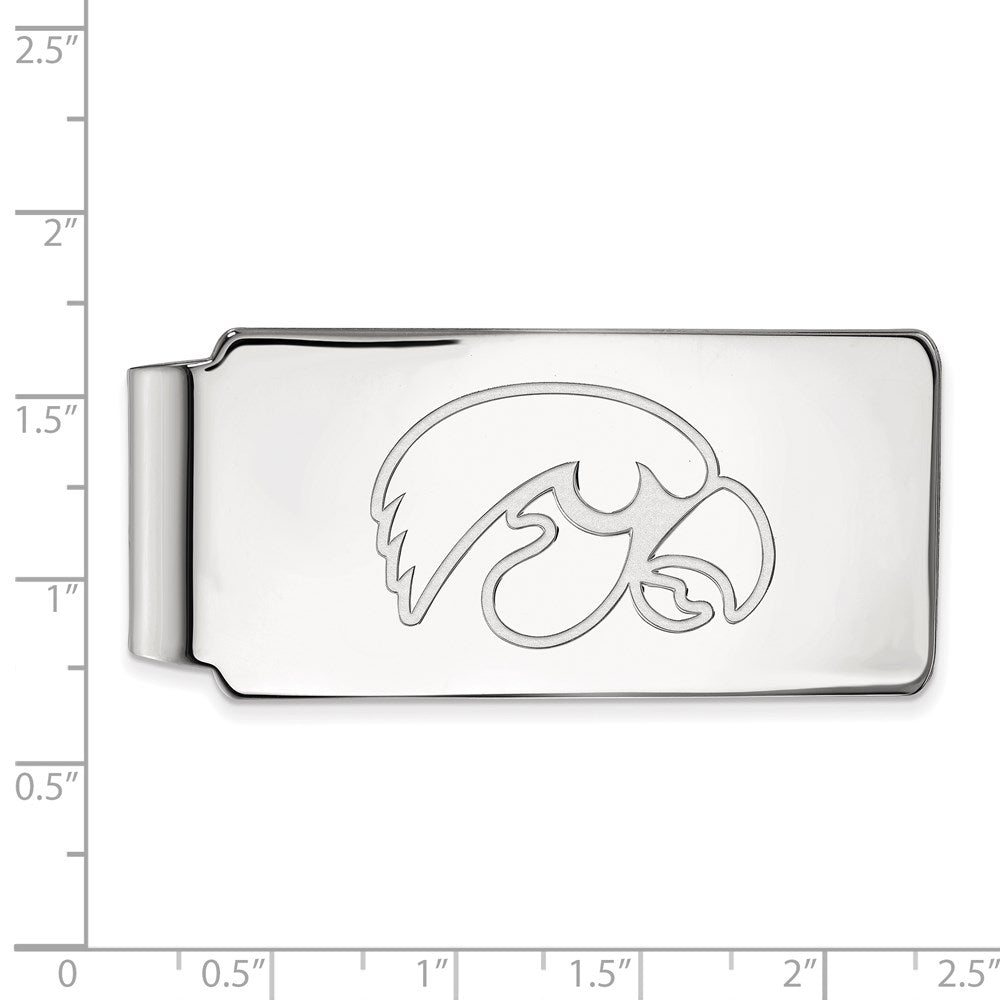 10K Weißgold Logoart University Of Iowa Hawk Geldklammer