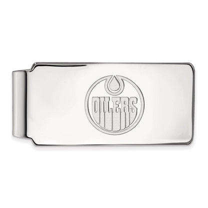 10K Weißgold Nhl Logoart Edmonton Oilers Geldklammer
