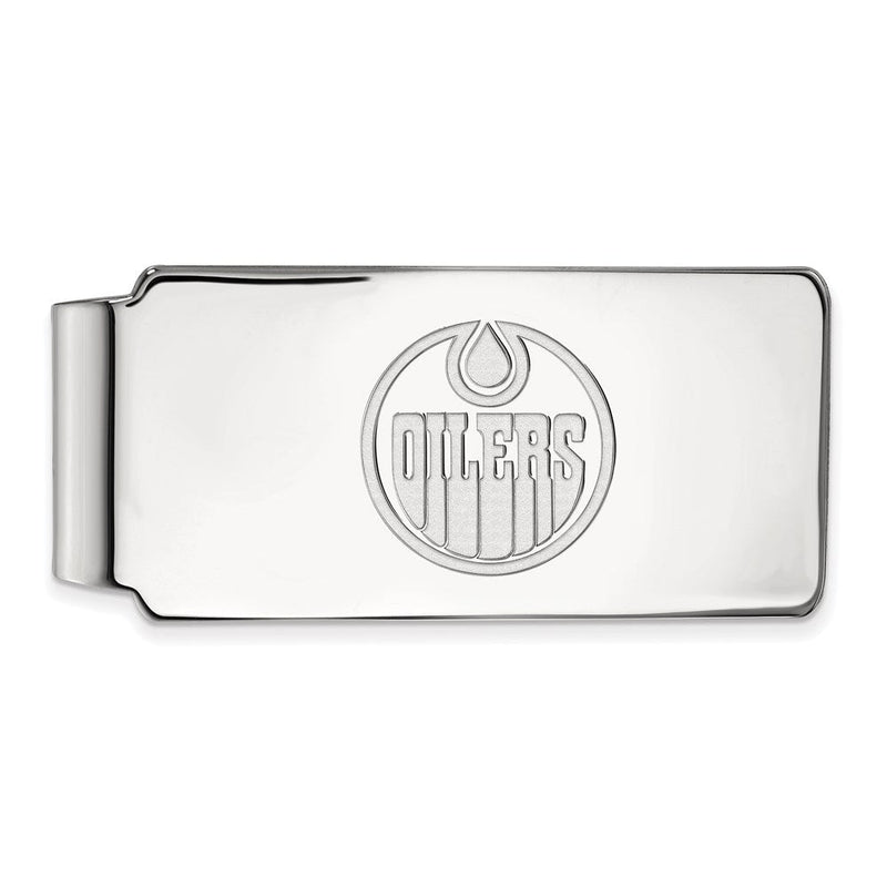 10K Weißgold Nhl Logoart Edmonton Oilers Geldklammer