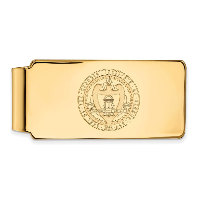 14K Gelbgold Gold Logoart Georgia Institut Of Technologie Wappen Geldklammer