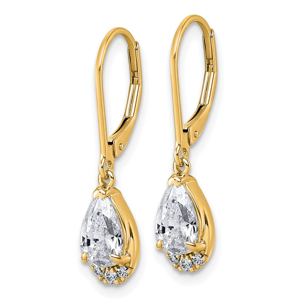 True Origin 14K Gelbgold 1,75K Laborgezüchtete Diamant-Ohrhänger VS+ F+ komplett mit Leverback-Verschluss