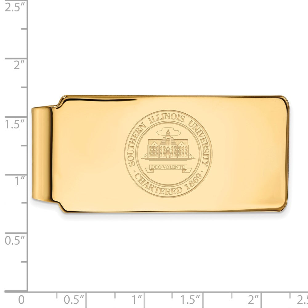 14K Gelbgold Gold Logoart Southern Illinois University Wappen Geldklammer