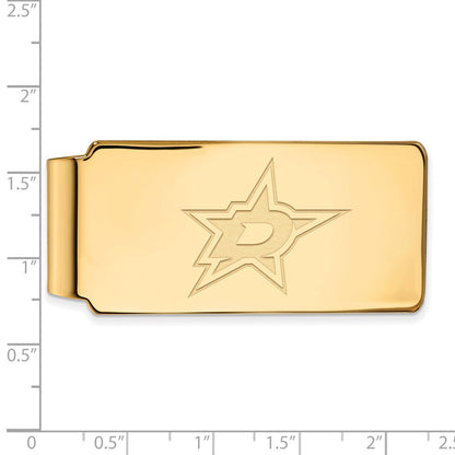10K Gelbgold Gold Nhl Logoart Dallas Sterne Geldklammer