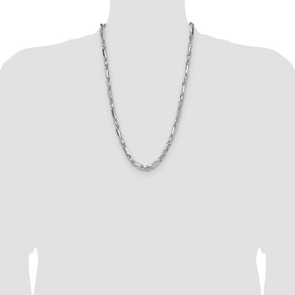 Sterlingsilber 6mm Diamantiert Figarope 26 Zoll Kette