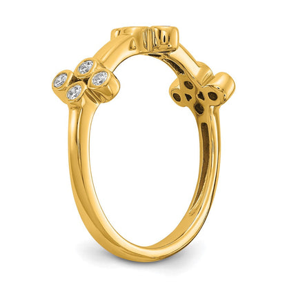 True Origin 14K Gelbgold Komplett-Mode-Ring mit 0,2K im Labor gezüchtetem Diamanten VS+ F+ Bloom