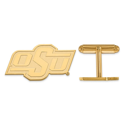 14K Gelbgold Gold Logoart Oklahoma State University O-s-u Manschette Knöpfe