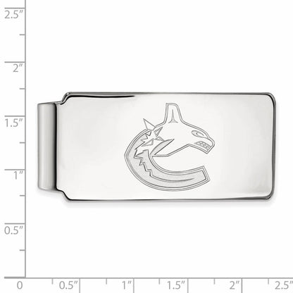 10K Weißgold Nhl Logoart Vancouver Canucks Geldklammer