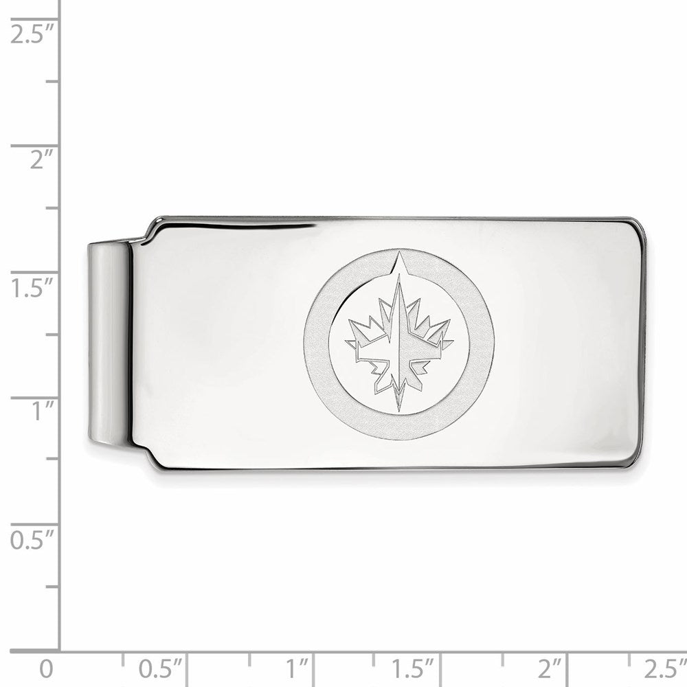 10K Weißgold Nhl Logoart Winnipeg Jets Geldklammer