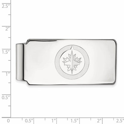 10K Weißgold Nhl Logoart Winnipeg Jets Geldklammer