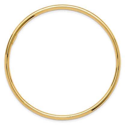 14K Gelbgold Poliert 3.00mm Schieber-on Rund Armreif Armband