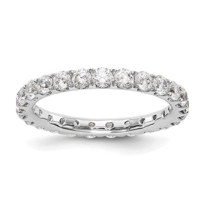 14K Weißgold True Origin Im Labor Gezüchtet Diamant Vs+ F+ 1 1/2ct. Memoire Ehering Ring