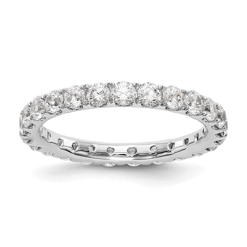 14K Weißgold True Origin Im Labor Gezüchtet Diamant Vs+ F+ 1 1/2ct. Memoire Ehering Ring