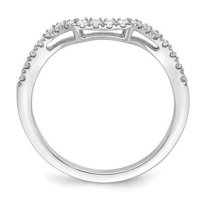 True Origin 14K Weißgold 1/4 Karat Im Labor Gezüchtet Diamant Vs+ F+ Komplett Ehering Ring