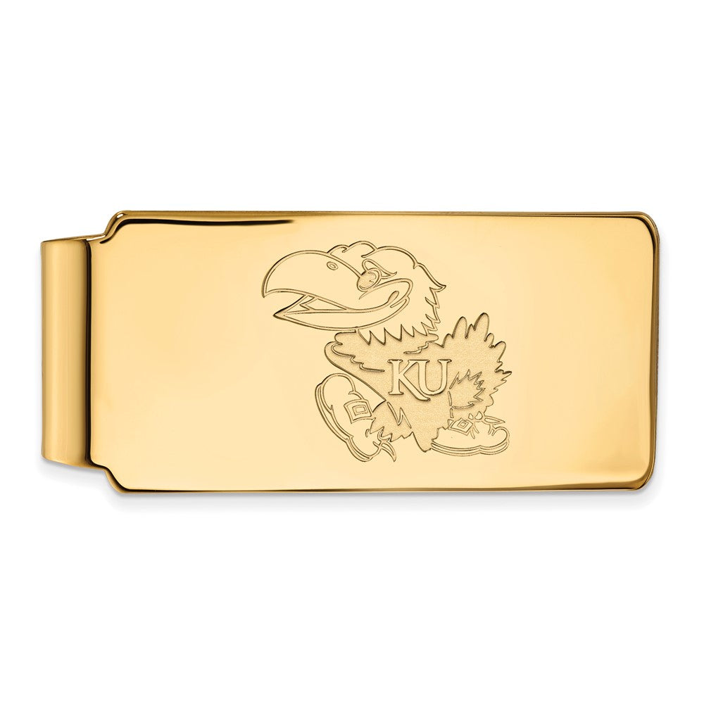 14K Gelbgold Gold Logoart University Of Kansas Jayhawk Geldklammer